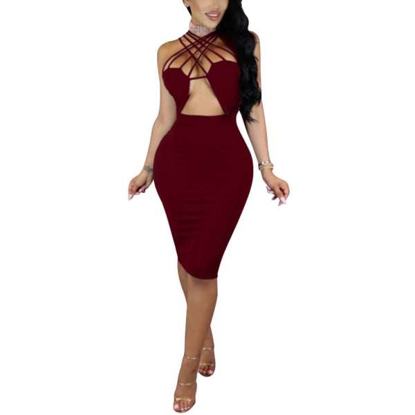 Noble Wine Red Bodycon Empire Waist Dresses Brushed Mini Length Shop Online Beauties Dress